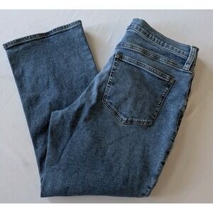 J.Crew Mid-Rise Flare Crop Jeans Womens Size 29P(31) Blue Medium Wash Denim